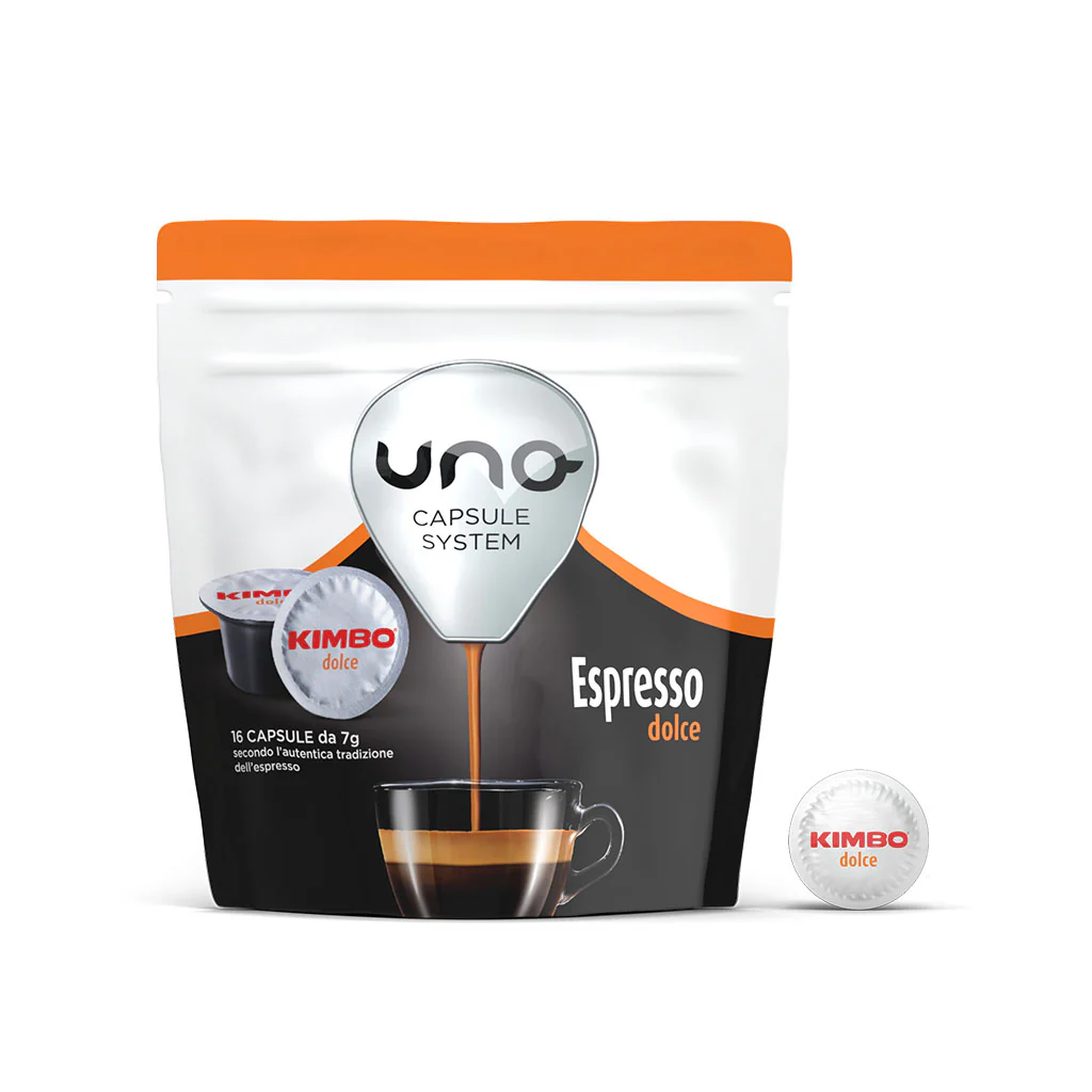 kimbo uno system 16 capsule espresso dolce